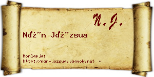 Nán Józsua névjegykártya